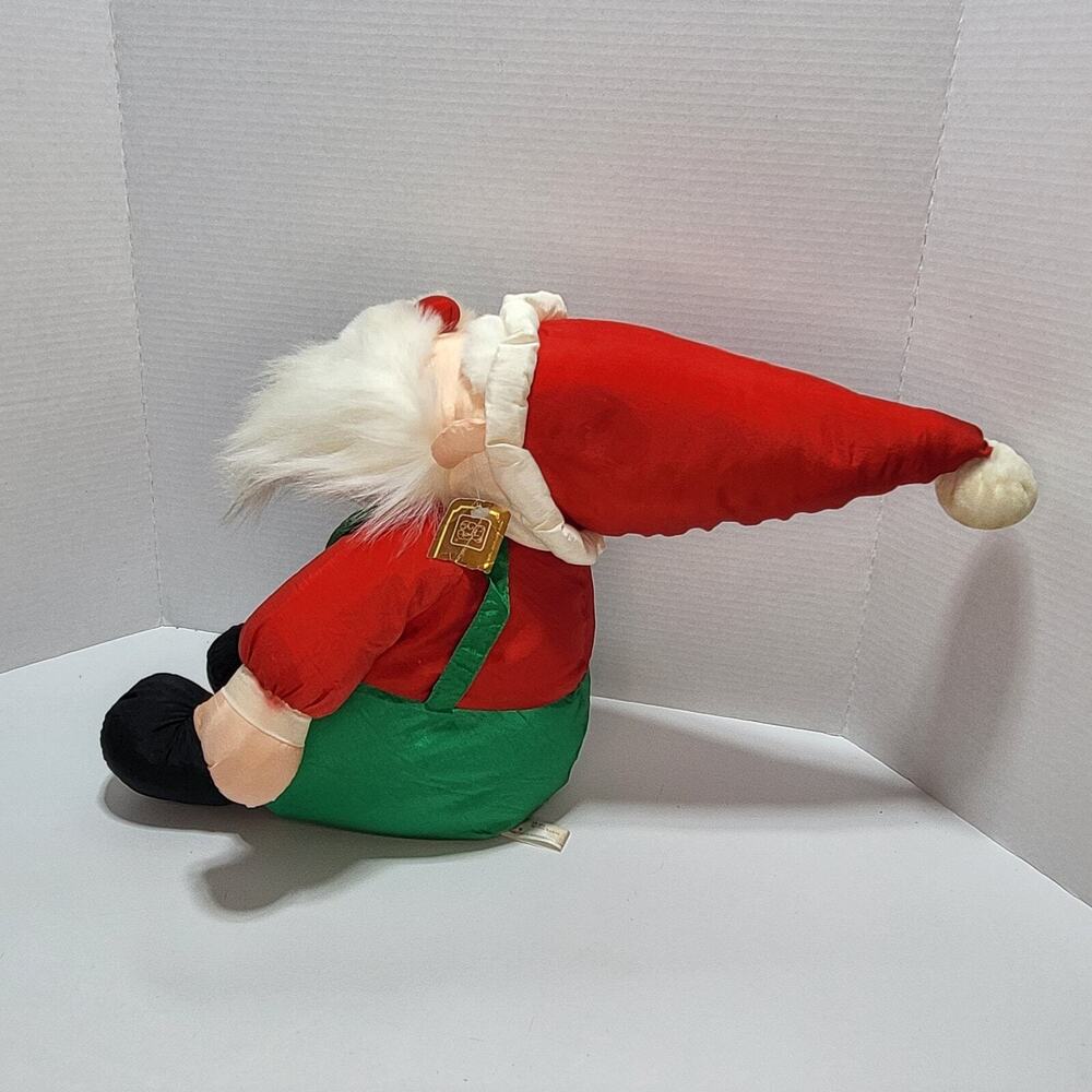 Vtg 1989 Fiesta Huggable Santa Claus Plush Stuffed Doll - Picture 4 of 14